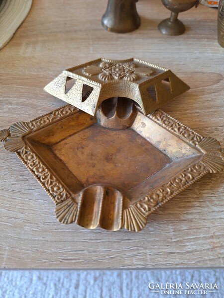 Old copper ashtray