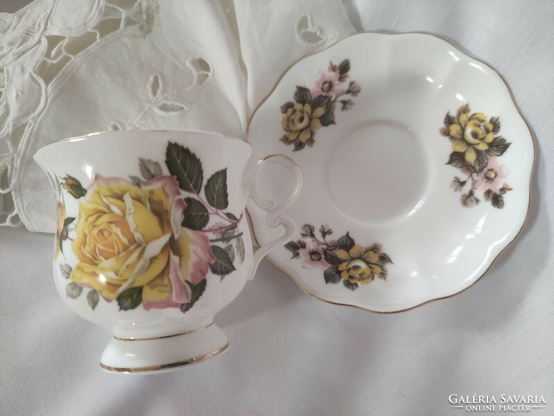 Yellow rose royal ascot tea set