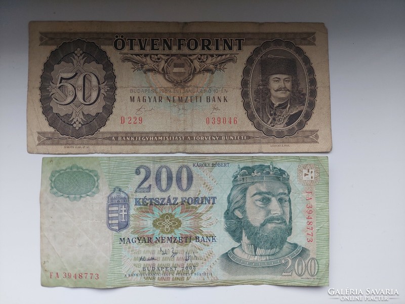 Fifty forints 1989 and two hundred forints 2005 can be collected in Kaposvár-Budapest