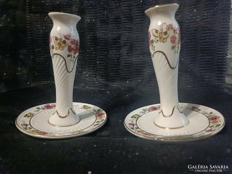 Pair of Zsolnay butterfly candle holders cheaply - also great as a gift