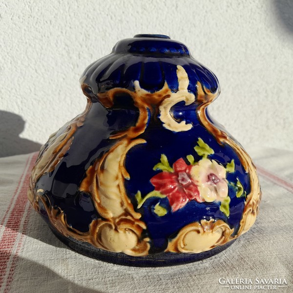 Historic majolica oil lamp for alj / kaspó too! /