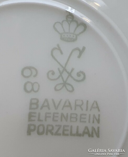 Bavaria elfenbein German porcelain coffee tea set cup saucer plate with rich pattern
