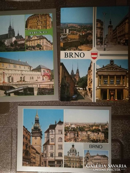 Régi képeslapok Brno 3 db