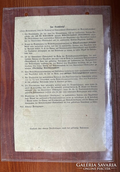 Employment certificate 1937