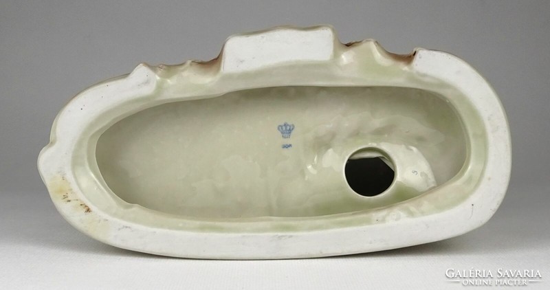 1P883 Jelzett német porcelán fiákeres kocsi fogat 22.5 cm