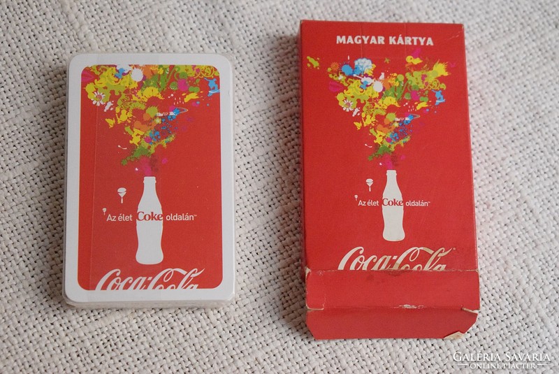 Coca cola Hungarian card, offset zrt, 9 x 6 cm game unopened deck, package i.