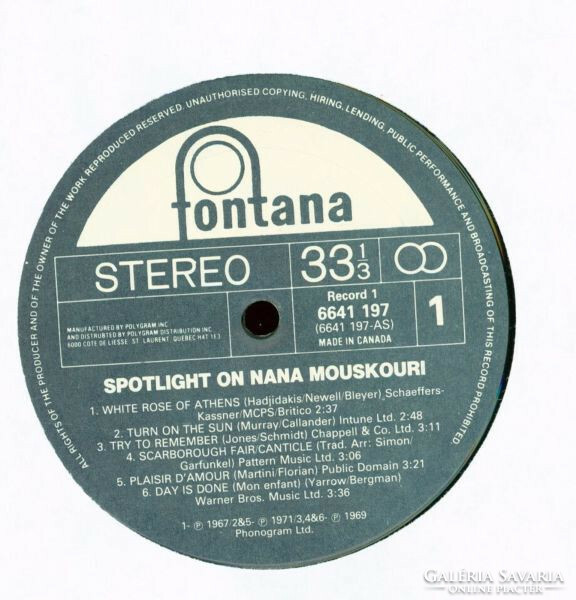 Nana Mouskouri - Spotlight On (2xLP, Comp)