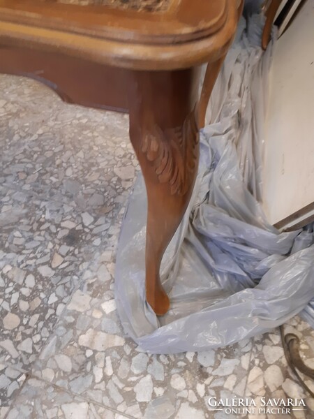 Chippendél barok ratántetős szalonasztal 115x50x60cm magas