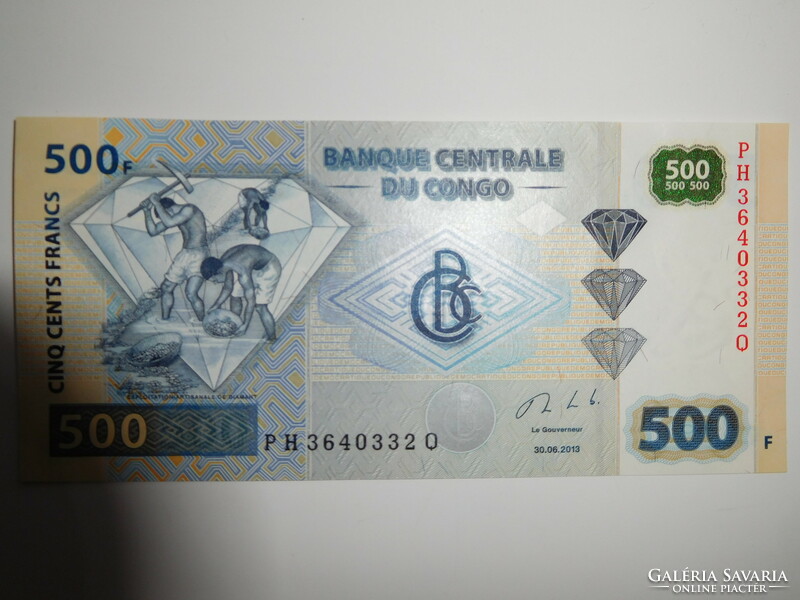 Kongói Dem Közt 500 francs 2013 UNC