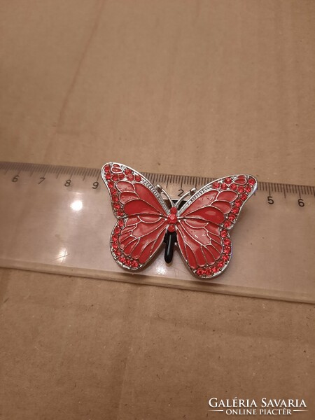 Red butterfly fire enamel pin/ Christmas tree decoration, negotiable