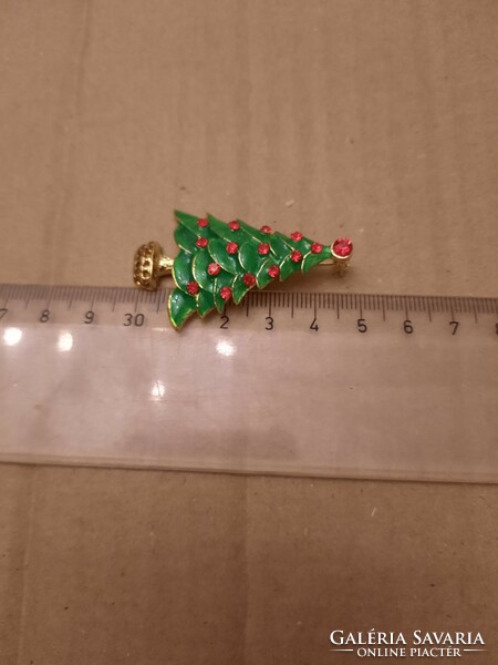 Red stone Christmas tree pin/ Christmas tree decoration, negotiable