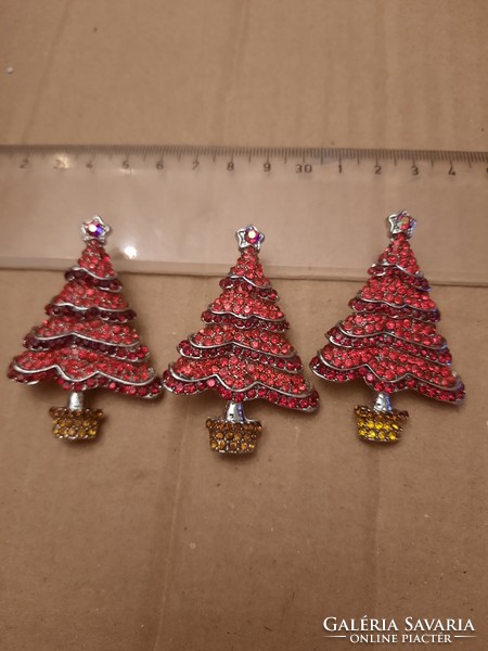 Piros bordó köves karácsonyfa kitűző/ karácsonyfadísz , Alkudható