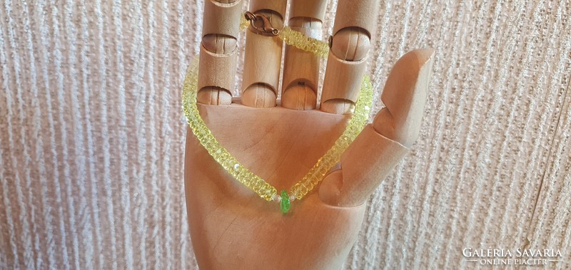 Genuine Czech Uranium Glass Bracelet Uranium Green #23008