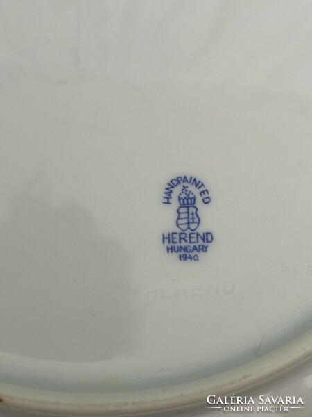 4 Herend soup plates with mf pattern