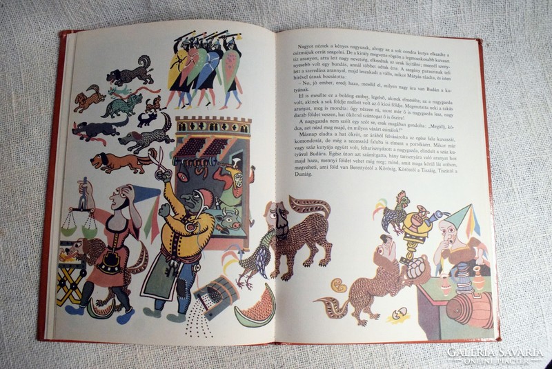 Ernő Szép once upon a time dog fair in Buda 1977 retro storybook with drawings by Livius Gyula