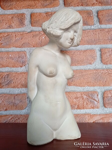 Biscuit porcelain female nude statue