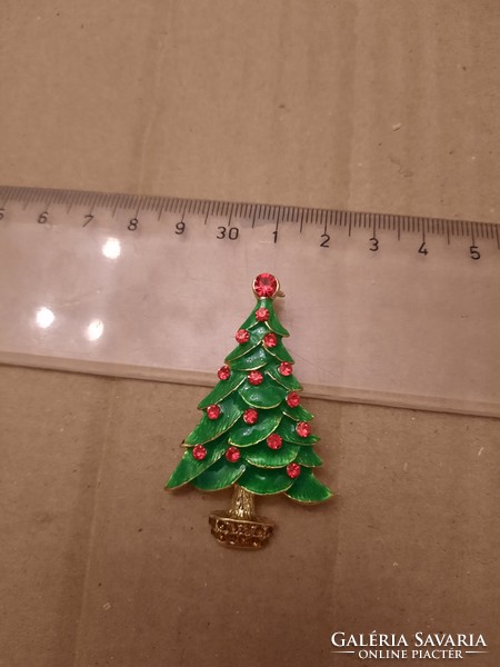 Red stone Christmas tree pin/ Christmas tree decoration, negotiable