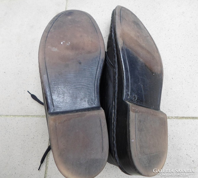 Men's leather shoes, shoes 1. (43, Black)