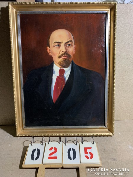 Portrait of Lenin, oil on canvas painting, 80 x 60 cm. 0205