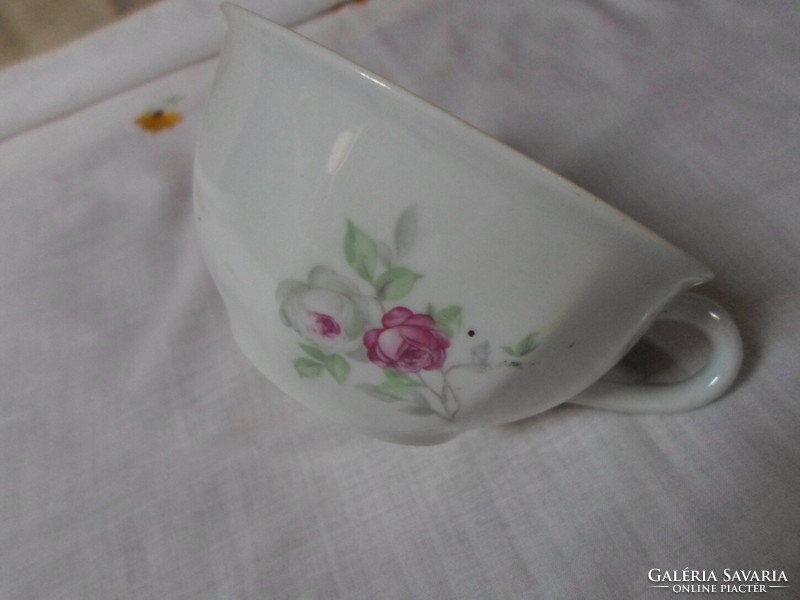 Kőbányai Porcelán rózsás teáscsésze (csésze, teás; Drasche)