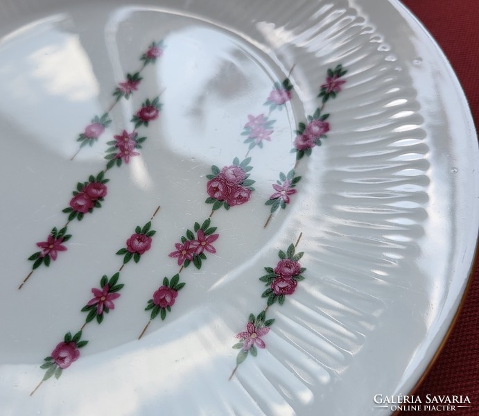 Bareuther waldsassen bavaria german porcelain small plate cake plate with rose flower pattern