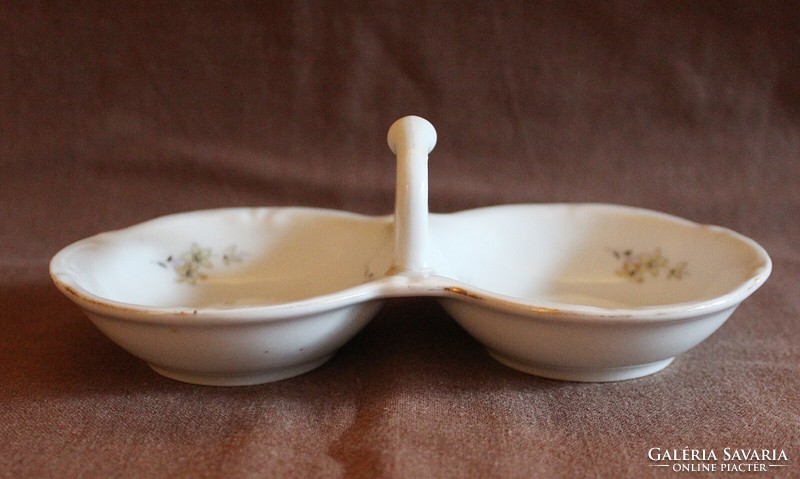 Old German porcelain table salt shaker spice holder