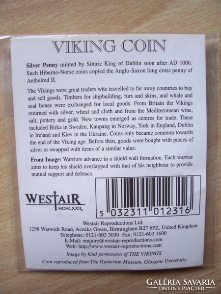 Viking silver penny reproduction