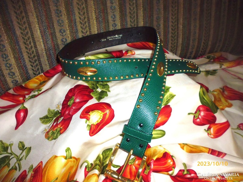 Vintage beautiful creation cawi women's genuine leather belt ..