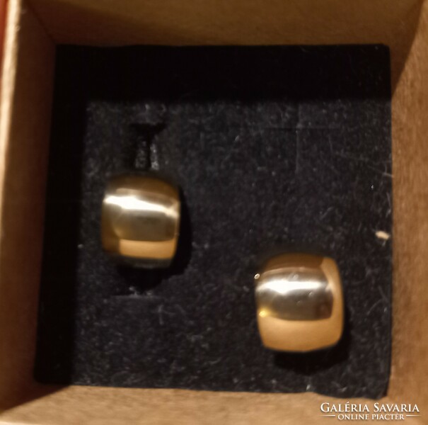 14 K gold unique small hoop earrings