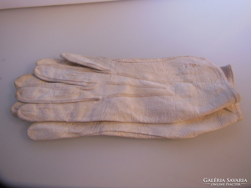 Leather gloves + silk scarf + tie - old - Austrian - exclusive