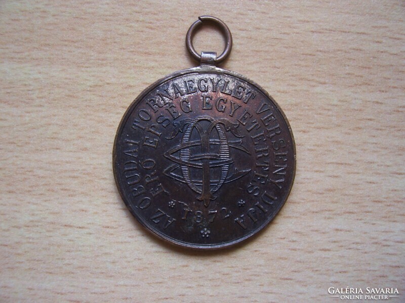 1872 competition prize of the Óbuda gymnastics association - swimming, bronze medal around 1930-40 ...