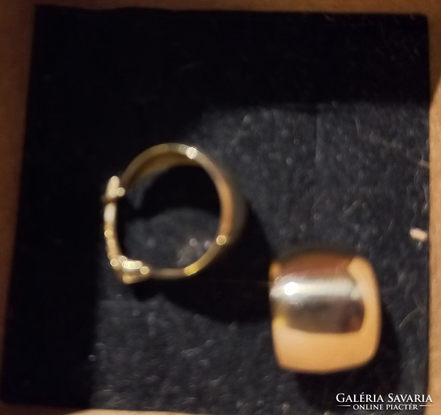 14 K gold unique small hoop earrings