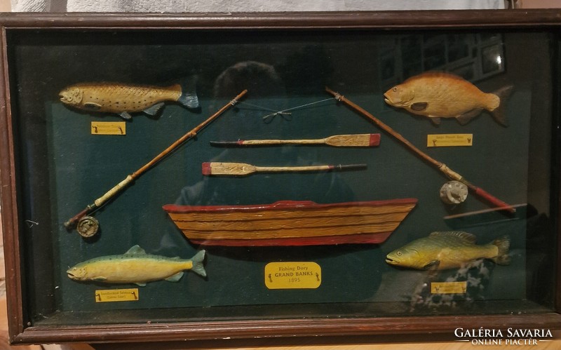 Kézzel készített horgász kép egyedi részletgazdag