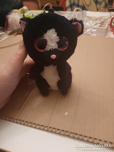 Plush toy, black and white kitten, cat, negotiable