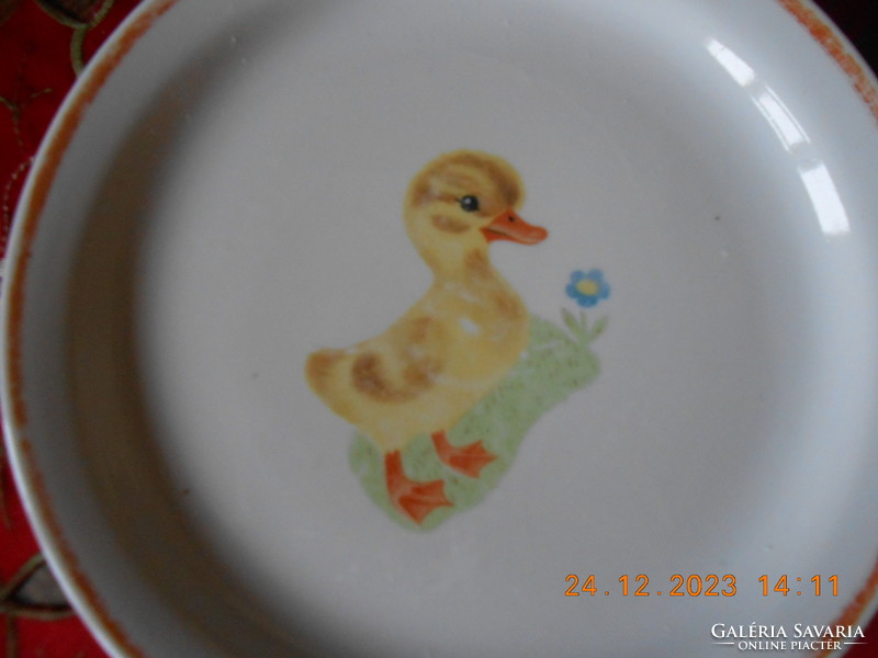 Zsolnay duck children's flat plate