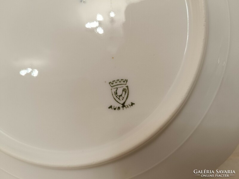 Antik halas porcelán tányér ünnepi készlet hal tál szecessziós étkészlet Austria 450 8234