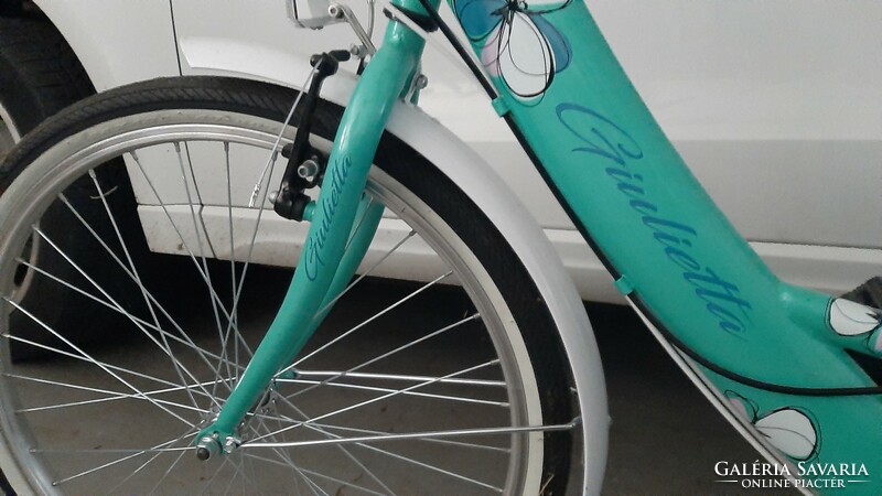 Giulietta türkiz színű 24-es gyermek kerékpár (új)
