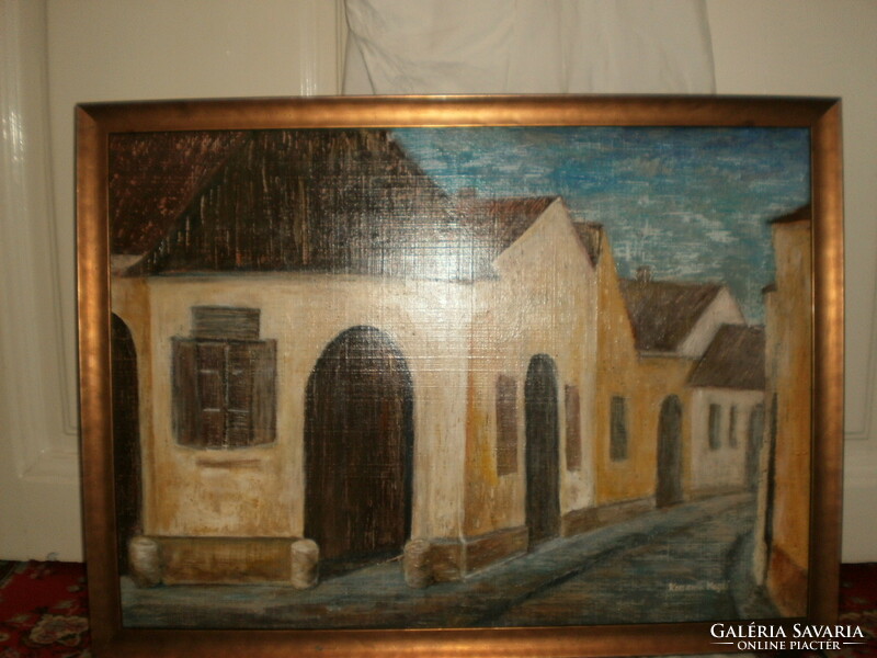 Magdi Komondi (1956-2023) address: sikátor vegy. In a 50X70cm frame