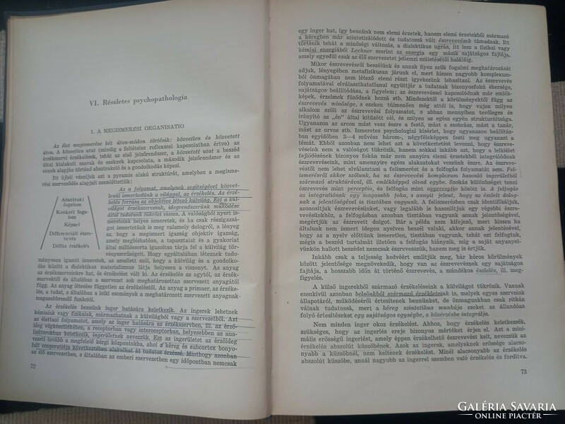 Orvosi könyv különlegesség: Nyírő Gyula Pszichiátria egyetemi tankönyv illusztrációkkal (1961)