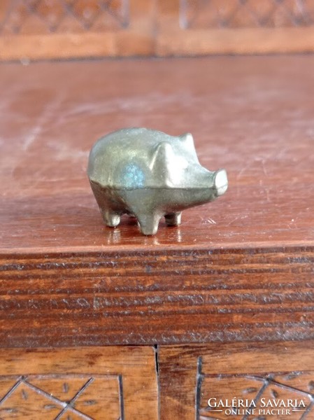 Copper lucky pig, miniature