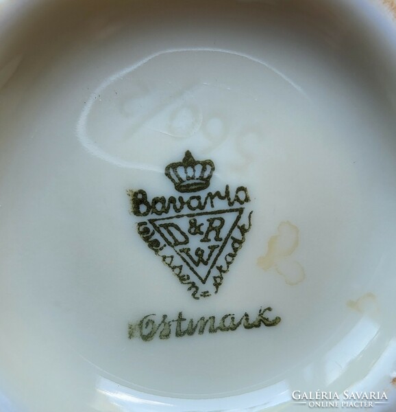 Weissen Bavaria Ostmark német porcelán kiöntő tej tejszín