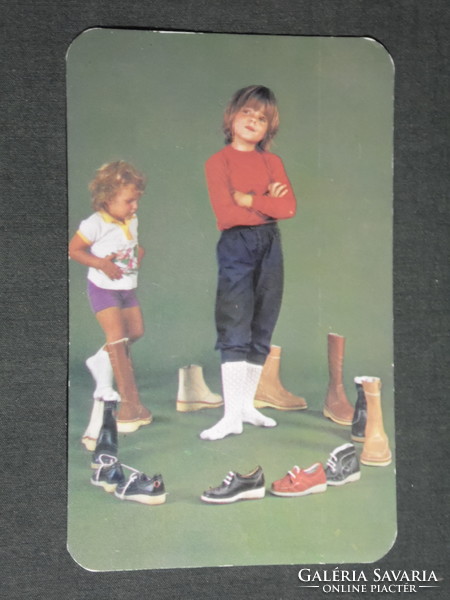 Card calendar, Alföldi shoe factory Kecskemét, children's model, 1983, (4)
