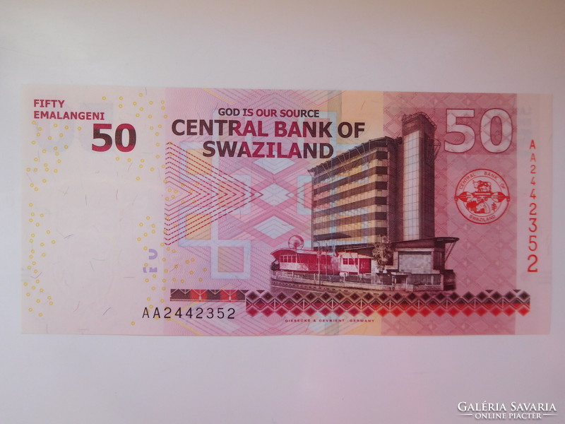 Swaziland 50 emalangeni 2010 unc