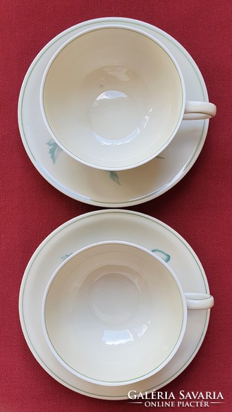 2 szett Hutschenreuther Bavaria német porcelán kávés teás csésze csészealj pipacs virág minta