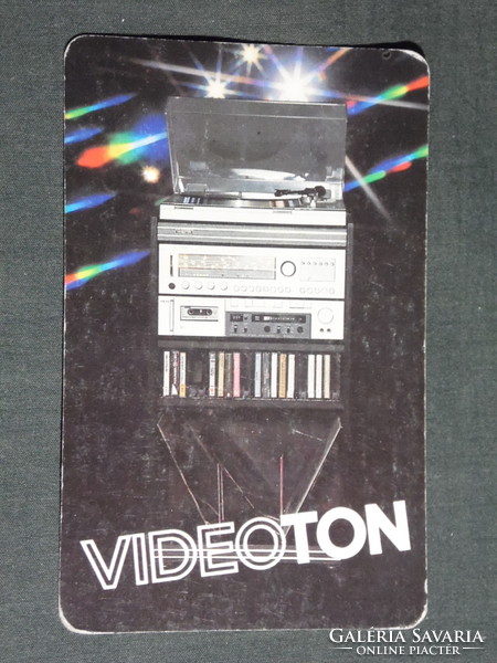 Card calendar, videoton hi-fi tower, 1983, (4)