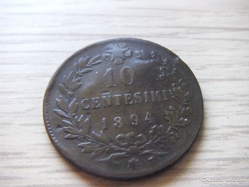 10  Centesimi  1894  (  BI  )   Olaszország