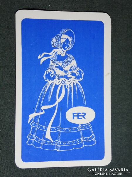 Card calendar, clothing fashion trading company, graphic designer, women's folk costume, 1983, (4)
