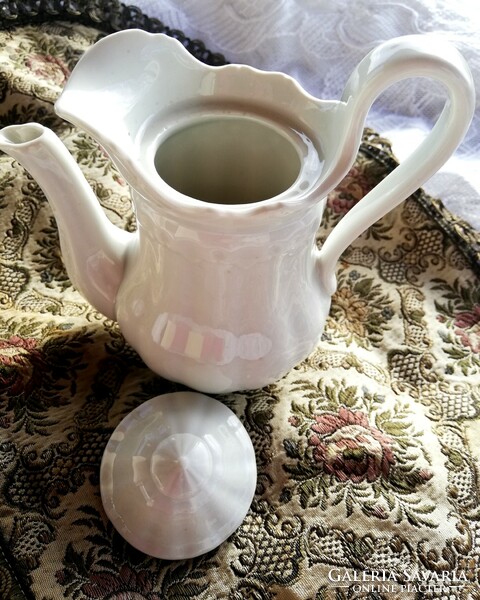 Beautiful snow-white antique coffee pot