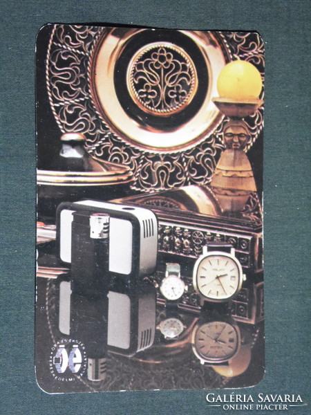 Card calendar, watch jewelry company, ornamental object, candle holder, copper plate, lighter, 1983, (4)