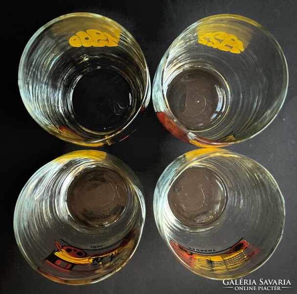 4 Pcs showcase retro car wine glass bugatti renault peugeot opel